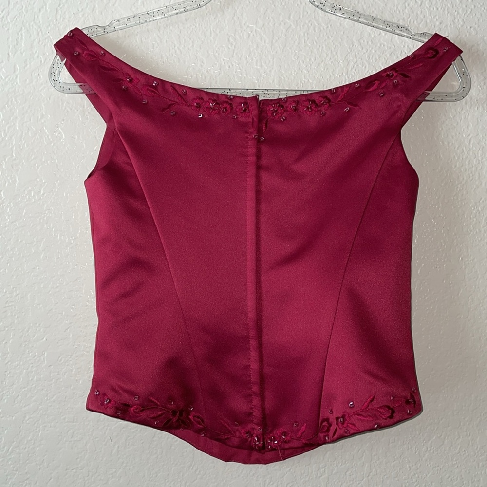 Formal Satin Dress 3 pc - Picture 4 of 7